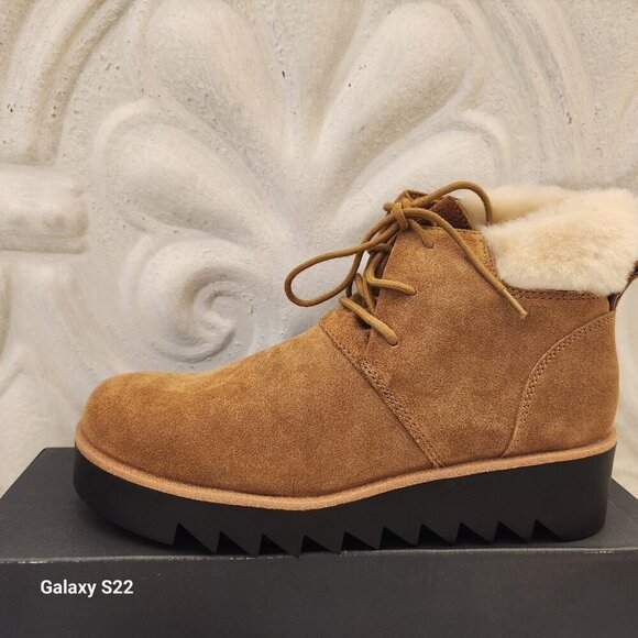 Eileen Fisher "Kenille" Syrup Sport Suede Booties. NIB. Size 6 - Picture 2 of 10